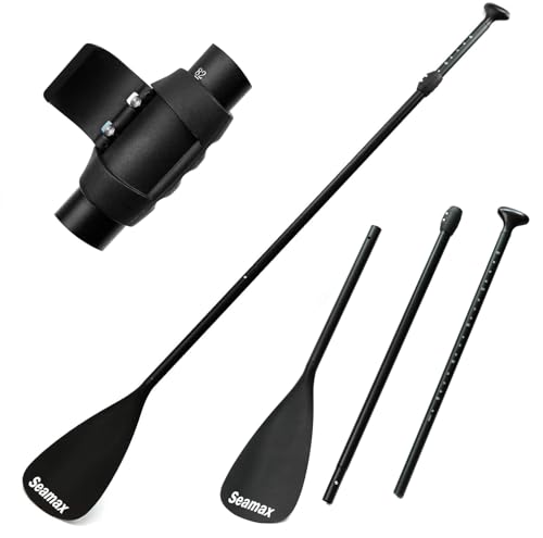Seamax SUP Paddle for All Stand Up Paddle Board Floatable and Portable, Adjustable Length 68” to 82” for Kid and Adult