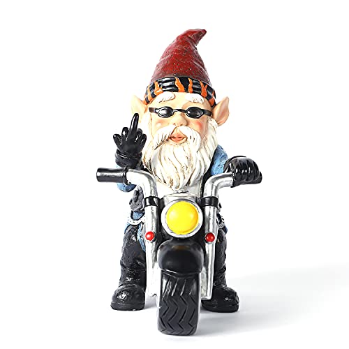 Chenbay Garden Motorcycle Gnome Decor Garden Gnome On Motorcycle Garden Gnome Bikers Betst Motorcycle Gifts For Men Garden Gnome Decor (Large) #TOP12