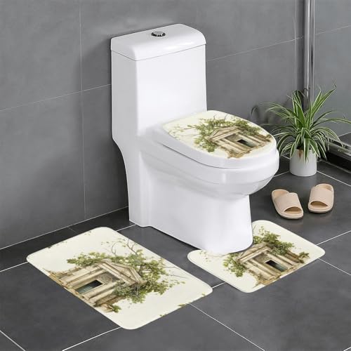 Tapis de salle de bain romain et contour WC flanelle - 4
