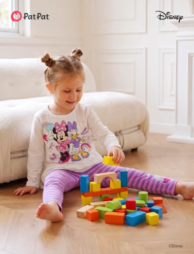 Image of Disney Toddler Girls Clothes Long Sleeve Shirt Leggings 2pcs Outfits Set | Officially Licensed丨Toddler Disney Outfit丨2-Piece Set丨Soft Feel丨Comfy Fit丨Bright Colors丨Lightweight丨Gift-Ready