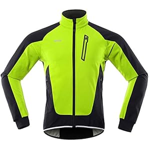 GITVIENAR Fietsjas voor heren, winddicht, waterdicht fietsjack met fleece, warme reflecterende fietskleding voor de winter, thermische jas met lange mouwen voor fietsen, joggen en wandelen