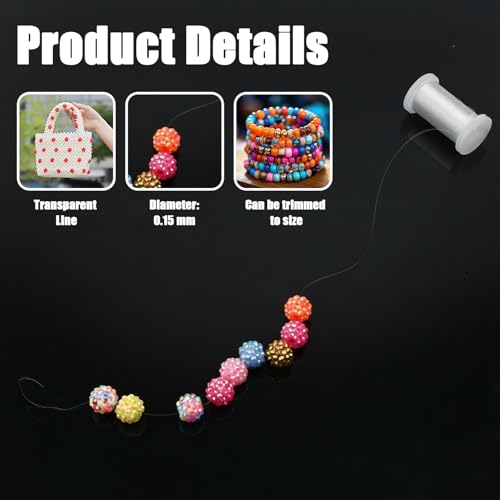 Hilo de Nylon Invisible Transparente 3 Rollos 200M 0.15mm miniatura 3