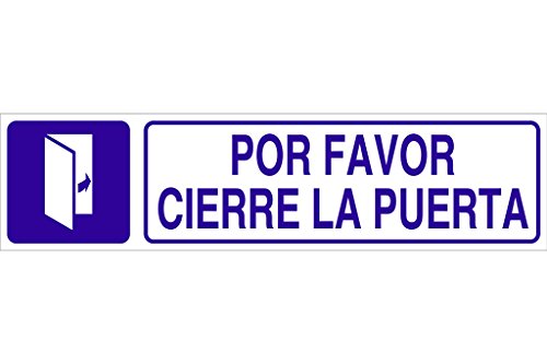 Plimpo Señal Glasspack Adhesiva 250X62Mm. Por Favor, Cierre La Puerta En Oferta Cofan I27Gl25062 - Señal Glasspack Adhesiva 250X62Mm.