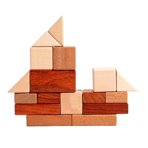 Midieobe 木製積み木,知育玩具 | 積み木遊び,5-7歳の子供向け 男の子 女の子 家庭 保育園 教室 学校 幼稚園 誕生日 旅行用
