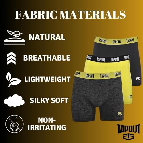 TAPOUT Mens Performance Boxer Briefs - 3-Pack Stretch Performance Training Underwear Breathable Athletic Fit No Fly4