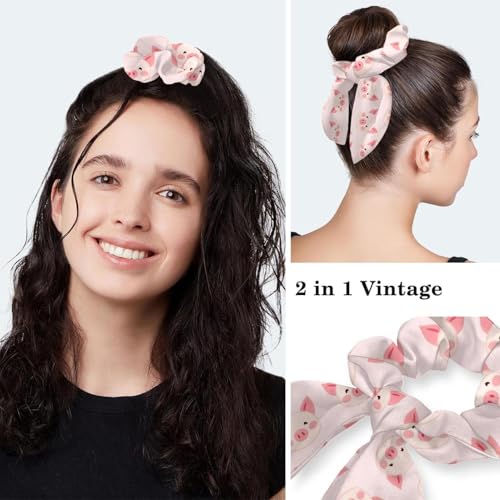 Image of Butterfly Scrub Cap Women with Ponytail & Buttons Adjustable Surgical Nurse Hat with Cotton Sweatband for Long Hair