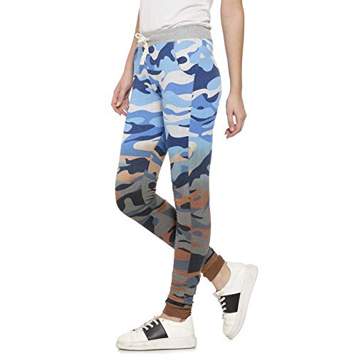 Image of PINACOLADA Camouflage Women Light Blue Track Pants