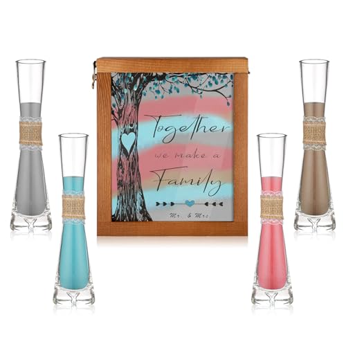 Threelf Unity Sand for Wedding Ceremony Set Sand Ceremony Kit for Wedding Unity Ideas Weddings Ceremonies Sets for Bridal Party Unities Candle Alternative Beach Outdoor Weddings Decor
