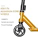Albott Pro Scooters Trick Scooter - Freestyle 110mm Aluminium Core Wheels Stunt Scooters for Kids 8 Years and Up Entry Level Scooter for Beginner Boys Teens Adults(Gold)