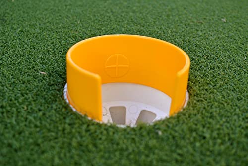Eyeline Golf Bullseye Cup- Portable Aids To Improve Putting Accuracy. Reduce The Size Of Cup To 2.5”. Create Cup Entry Point For Ball. Speed Control For Breaking Putts. Made In Usa. Indoors/Outdoors #TOP3