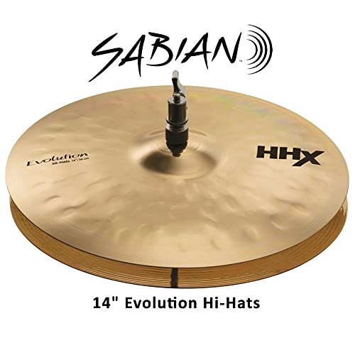 Sabian 14" Hhx Evolution Hi-Hats, Brilliant Finish #TOP1