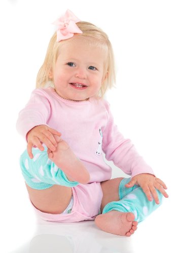 juDanzy 3 Pair Baby Girl Leg Warmers Aqua Polka Dot, Powder Pink Polka Dot, Lavender Polka Dot (One Size) - Thumbnail 2