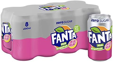 Fanta Zero Pink Grapefruit 8 x 330ml Cans