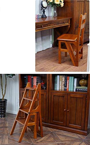 Taburete de escalera de madera con zapatero integrado y estante floral 8