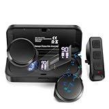 FEYA バイク用ヘルメットヘッドセット リモコン付き - 取り付け不要 完全ワイヤレス ワイヤレス V5.3 ヘルメット スピーカー 充電ケース付き LED表示灯 50+時間駆動 TYPE-C急速充電 音声アシスタント起動に対応 独り使用 Mic技術基準認証済み