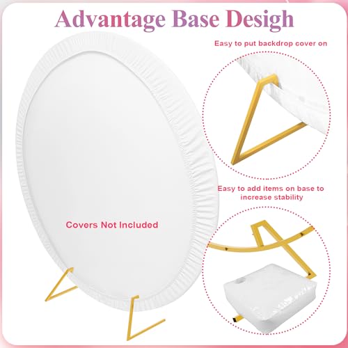 Image of Fomcet 6ft Round Backdrop Stand Gold Circle Arch Metal Wedding Arch | Circle Backdrop Stand Round Arch Stand Balloon Arch Frame for Wedding Ceremony Birthday Party Baby Shower Bridal Decorations