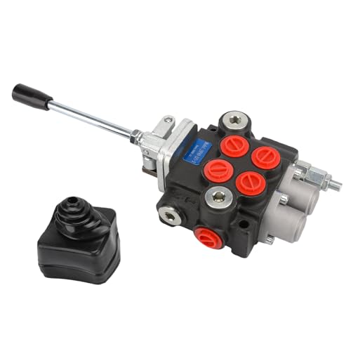 Hydraulic Control Valve with Joystick, 2 Spool 11GPM Hydraulic Directional Valve for Log Splitters, Tractors Loaders