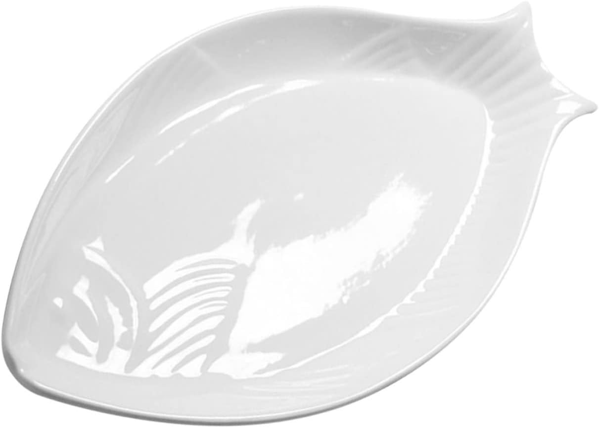 Elegant Ceramic Fish Plate Oval Food Serving Dish for Sushi Appetizers Desserts Modern Japanese Style Dinnerware for Home Hotel Use Easy to Clean