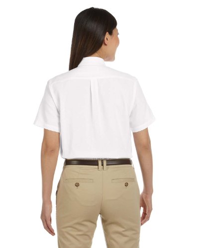 Van Heusen Ladies' Short Sleeve Easy Care Oxford (White) (M) #TOP2