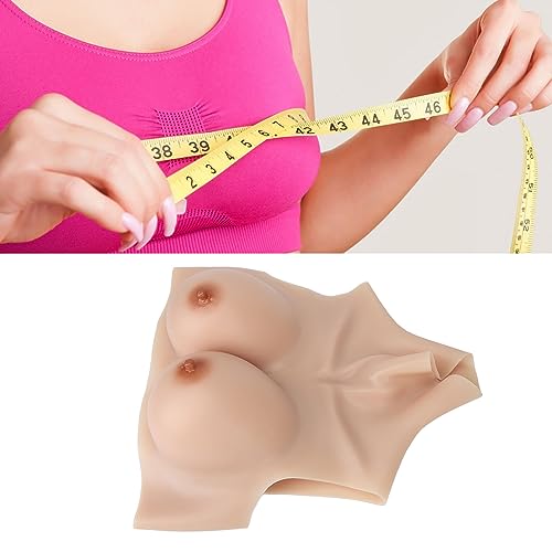 Peitoral de Silicone, Elástico Macio Cor Leve 1 Prótese Seios Falsos Respirável Copo D para Cosplay