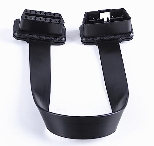 Image of YPP Low Profile OBD 2 OBD ii Male to Female Ribbon Extension Diagnostic Cable 16pins Connected Fully for Scan Tool Code Reader 1ft /30cm (Pack of 2)