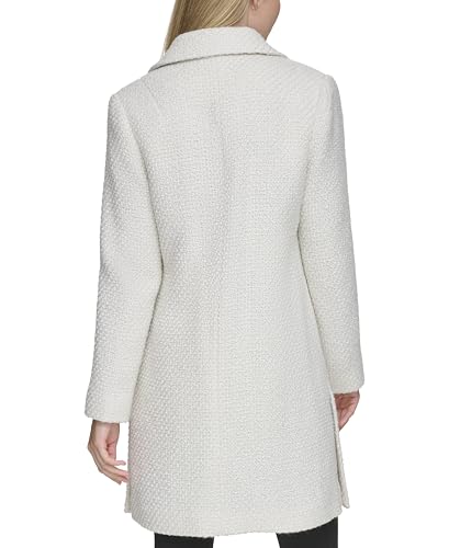 KARL LAGERFELD Women's Solid Texture Wool Classic One Button Blazer4