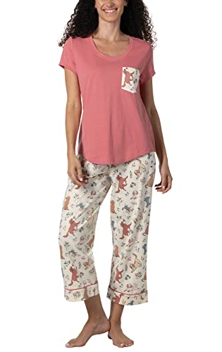 PajamaGram Womens PJs Sets - Ladies Pajamas Capris 100% Cotton