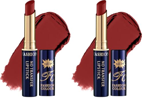 Image of Fashion Colour Lip Super Stay | Non Transferable Lipstick Waterproof | Lipsticks For Women Waterproof | 12-Hour Stay | Matte Finish | Long-Lasting | Highly Pigmented | Bold Colours Shade-62 (Spicy Ruby)