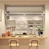 Fonctionnement vertical pliant et coulissant---Cette fenêtre de concession est dotée d’un mécanisme de pliage et de coulissement fluide, lui permettant de s’arrêter à n’importe quelle hauteur pour un flux d’air maîtrisé et une utilisation conviviale – idéal pour des besoins de ventilation dynamiques.