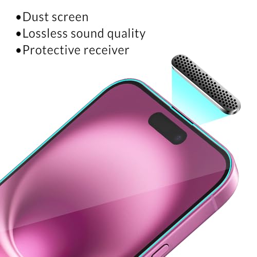 Image of ArmourPro Borderless Tempered Glass for iPhone 15 Plus and 16 Plus (6.7 Inch) with Edge to Edge Protector Coverage, Cable Protector and Easy Installation Kit | Anti Dust Mesh Filter