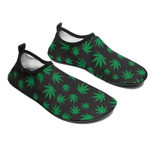 Marijuana Leaf Water Shoes Men Women Adult Aqua Sock Barefoot for Beach Swim River Pool Lake Hiking Kayaking Surfing