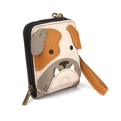 Image of CHALA RFID Cute-C Credit Card Holder Wallet Wristlet - Women Faux Leather Cute-C with Strap