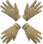 Kids Garden Gloves Genuine Cowhide Lether Work Gloves for girls boys ages 3-12, Junior Gloves