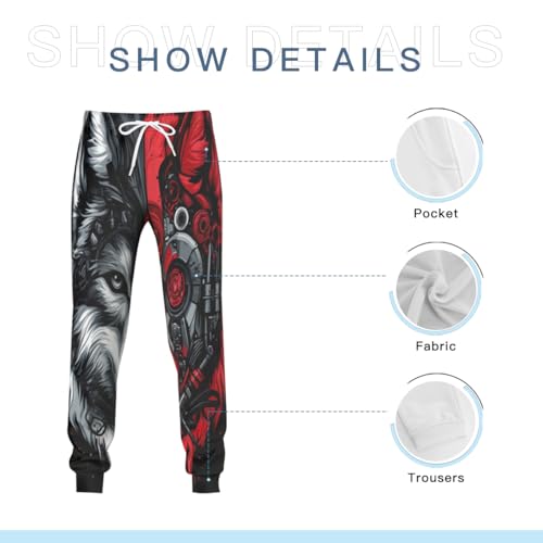 Sweat à capuche Wolfss imprimé animal 3D décontracté et stretch