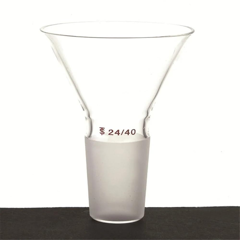 Attrezzature e forniture di laboratorio Imbuto triangolare Φ50mm Φ75mm Φ100mm 19/22 24/40 29/42 di addizione in vetro borosilicato F18