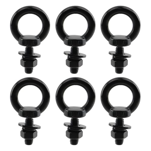 Image of Antrader Lifting Shoulder Eye Bolts for Hang Tie Down Outdoor,M8 x 25mm | M8 Machinery Shoulder Lifting Eye Bolt With Lock Nuts,Lock Washers,Flat Washers