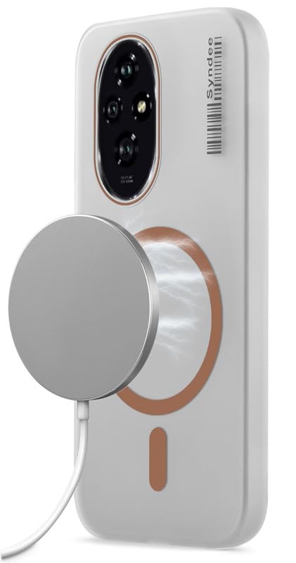 Image of Mr. Case Back Cover for Honor 200 5G Elegant Frosted White Translucent Back | Only Compatible with Wireless Magnetic Accessories | Anti-Scratch Shockproof Phone Case - Brown