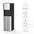 ICEVOKE Bottom Loading Water Cooler Dispenser for 3 or 5 Gallon Bottles - 3 Temperatures with Hot, Room & Cold Spouts, Child Safety Lock, UV Self-Cleaning, Stainless Steel
