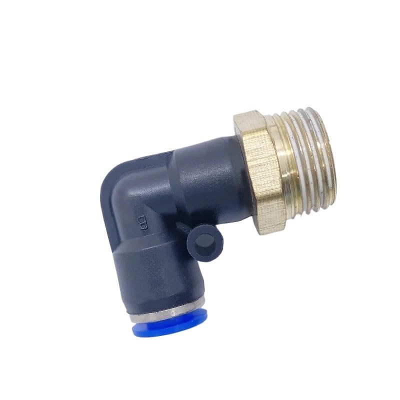 Conector neumático PL16-04 de 90 grados con rosca cuadrada para evitar fugas de aire