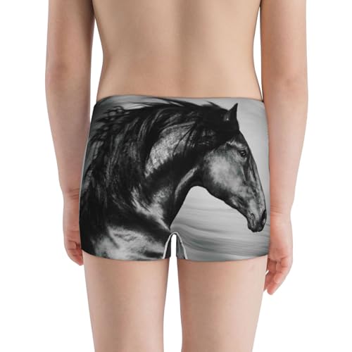 Boys' Cotton Boxer Brief Soft Underwear-Running Horse3