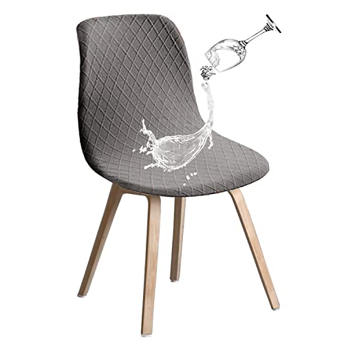 JUNZHE Shell Dining Chair Covers, Stretch Retro Chair Slipcovers Washable Removable Chair protector for Dining Room Kitchen