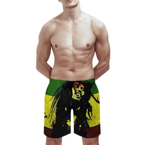 Rasta Reggae Mens Swim Trunks Beach Shorts Quick Dry Bathing Suits And Mesh Lining2