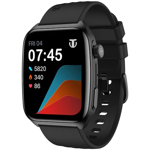 Titan Smart 4.0 Smartwatch with 1.93” AMOLED Display, Infinite AI Watch Faces, AI Voice assistant, Smart Hydration, Multiple Menu Styles, QR Hub​, 100+ Multisports, BT Calling, HRM, SpO2,Games - Black