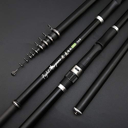 Canne à Pêche Portable Rock - 2.4m 3.6m 4.5m 5.4m 6.3.0M 7.2m - Télescopique en Fibre de Carbone Ultra-léger Pour Carpe et Mer (7.2 m)