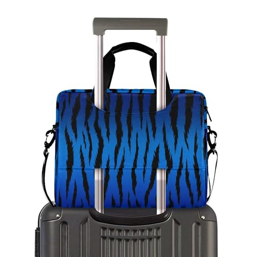 Funda para portátil ALZA con estampado azul a rayas miniatura 3
