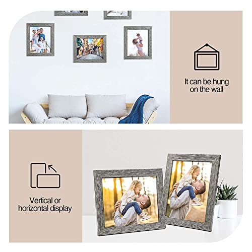 Twing 8 X 10 Picture Frames Set Of 6, Rustic Grey Farmhouse Collage Photo Frames Gallery Wall Frame Set For Table Top And Wall Display #TOP3
