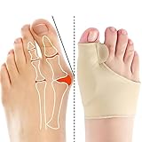 2 Pairs Bunion Corrector Sock - 2024 New Orthoes Bunion Relief Socks Women ＆ Men, Comfortable Orthopedic Bunion Toe Corrector Big Toe Straightener Brace, Hallux Valgus Corrector Bunion Pads (Beige)