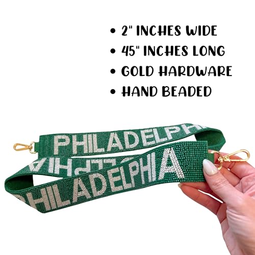 Correa de cuentas verdes de 124.5 cm para personalizar tu bolso de Filadelfia 2