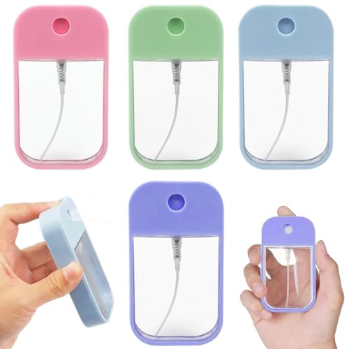 UIEXAY Set Di 4 Piccoli Flaconi Spray Da 45 Ml, Nebulizzatore Riutilizzabile A Nebbia Fine, Piccoli Flaconi Spray Portatili In Cartone Per Profumo, Lozione Per Il Corpo E Trucco