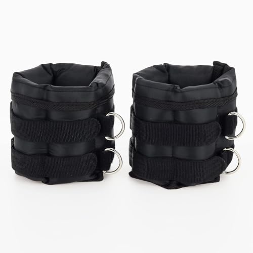 Amazon Basics Adjustable Ankle Weights for Men & Women,10 lb Set (5 lb Each), for Workouts, Resistance Training, Walking, Black view 4